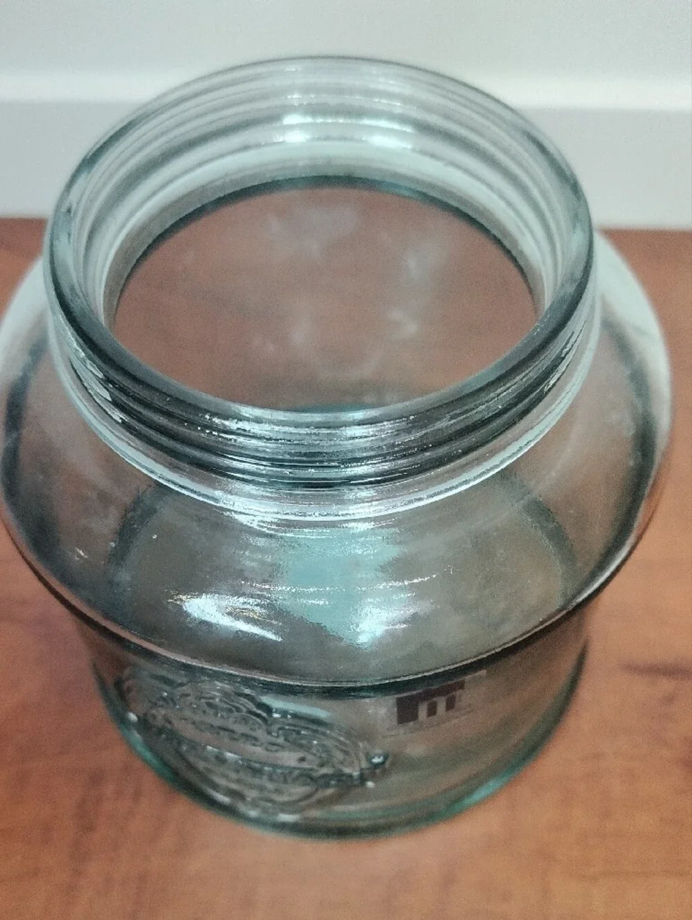Eco Vintage 100% Recycled Glass Jars Made In Spain 32 & 8 Oz. Screw-on Lid